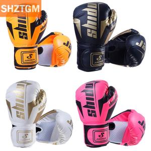 [COD] SHZTGM ถุงมือชกมวยระบายอากาศได้ดีสำหรับเด็กผู้ใหญ่นวมชกมวยแบบมืออาชีพขนาด6 10ออนซ์