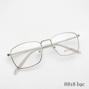 Gọng kính cận dáng Vuông nam nữ dáng mảnh chất liệu kim loại phụ kiện thời trang