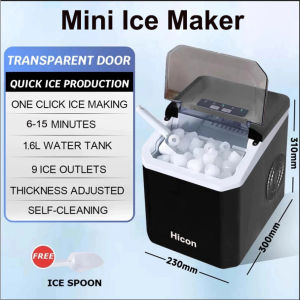 15kg Hicon Ice Maker Automatic Electric Household ice Maker Machine Portable Mini Ice Making Machine