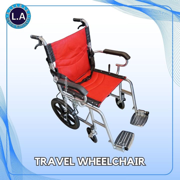 Durable Travel Wheelchair Small Wheels (red color only) Compact