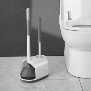 2 in 1 Toilet brush plunger set with plunger set with holder Toilet brush cleaner Toilet plunger Toilet pump