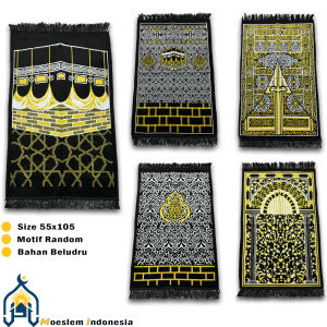 Sajadah Turki Midi Motif Kiswah Tebal Halus Lembut Perlengkapan Shalat Pakaian Muslim