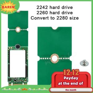 BAREN NGFF M.2การ์ดอะแดปเตอร์ SSD 2242เป็น2280 2230เพื่อ2280การ์ดอะแดปเตอร์การขยายการ์ดไรเซอร์การ์ดแปลงการ์ด
