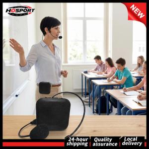 Mini Voice Amplifier 1200mAh Personal Voice Amplifier with Wireless Microphone Headset for Teacher Classroom Presentation Tour Guides Etc