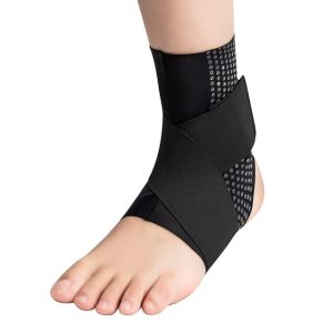 NEENCA Ankle Brace Adjustable Cross‑Strap Ankle Support Breathable Thin Ankle Compression Sleeve with Silicone Anti‑Slip Dots for Running Basketball Hiking Sports Fitness