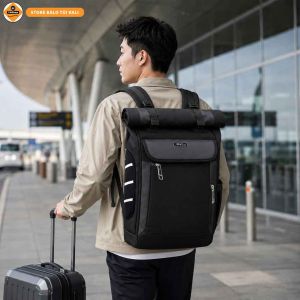 Balo Du Lịch Xbags DarkBear XB1202 - Balo Cao Cấp Chống Nước Nhiều Ngăn Phom Đứng Sang Trọng Đi Làm Công Tác Du Lịch Nam Nữ