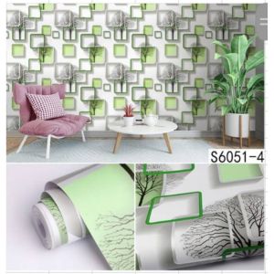 BELI 3 GRATIS 1 Wallpaper Stiker Dinding Motif Pohon Kotak Bahan PVC
