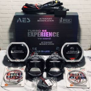 PROMO SPESIAL 6.6 Paket Lengkap Biled Projector AES TURBO SE Experience Version2 25 Inch Low 60 Watt High 70 Watt BISA COD