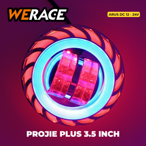WERACE Lampu Utama Projie Plus 35 Inch Kuning Putih Running RBR Motor Universal