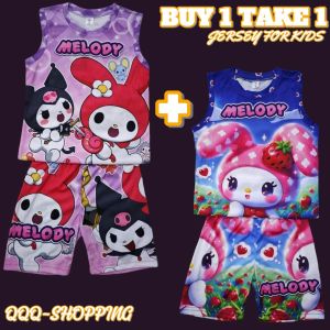 【BUY1 TAKE1】GIRL Clothes Cute Terno MELODY for Kids Fashion Sando Shorts Set 2-8YRS OLD