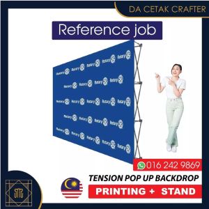 CHEAPEST IN MALAYSIA 8 X 8 Pop Up Tension Fabric Stand Backdrop
