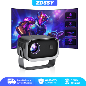 【Local Delivery】ZDSSY P28B มินิ Full HD 1080P โปรเจ็คเตอร์พกพา8000ลูเมนสมาร์ททีวี Bt5.0 WiFi 50000ชั่วโมงโฟกัสอิเล็กทรอนิกส์ Airplay Miracast รองรับ Android IOS ซิงค์มาร์ทโฟนหน้าจอบ้านเครื่องฉายภาพยนตร์กลางแจ้งมืออาชีพ