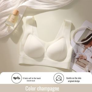 Seamless Glossy Sports Bra for Year-Round Female Athletes  Breathable  Gathered  No-Show Design