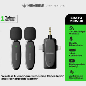 Microphone Wireless 2.4GHz Clip On 3 in 1 NYK Nemesis ERATO MCW-01