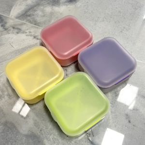 UNMEGONI Drainable Design Travel Soap Box Leak-proof Double-layer Soap Container Portable Locking Clasp Soap Case