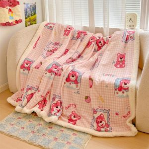 Autumn Winter Plush Blanket Warm Skin-friendly Quilt for Children Student Dormitory Milk Velvet Bedding Air Conditioner Quilt