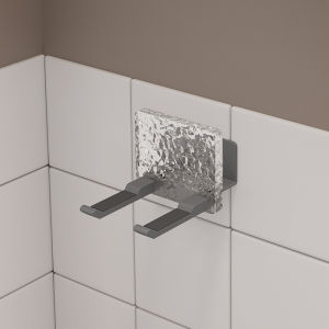 AE Acrylic hair dryer holder for bathroom hair dryer wall-mounted stand bathroom storage rack