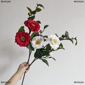 [COD] WANGJIA 58cm High Quality Artificial Camellia Camellia Silk Fake Flower Flower For DIY Home Garden Wedding Living Room Office Decoration