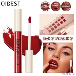 AOLIAO QIBEST Matte Lipstick 12 Hour Stay Waterproof Lip Powder High Pigmented Liptint Lip & Cheek Mud Dual-use Lip Clay