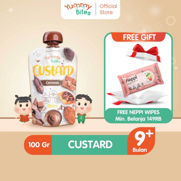 Yummy Bites Custard Chocolate 100 GR/ Snack Baby/ Cemilan bayi