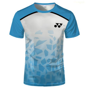 2024 New Badminton Wear T Shirt Men Outdoor Fitness Sports Tennis Short Sleeve T Shirt Running Training Women Quick Drying Tees