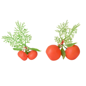 10Pieces Simulation Orange Model with Leaf Realistic Artificial Tangerines Model for Display Home Decoration Photography