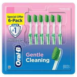 Oral-B High Resilience Ultra Fine Bristle Green Tea Toothbrush Soft Gentle Gum Care Pack of 6 Dental Care