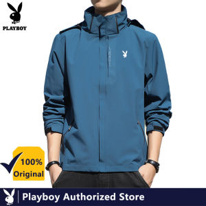 Playboy Men and Women Windproof and Waterproof Outdoor Windbreaker Spring and Autumn Thin Jacket Tide Brand Korean Couple Single-layer Mountaineering Suit