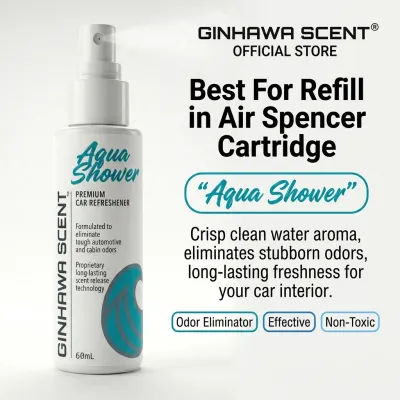 CAR FRESHENER Eikosha Air Spencer Ikeda Spray Refill Marine Squash 60ml Car Scent Liquid Refill Spray - Long Lasting Dashboard Can Recharger