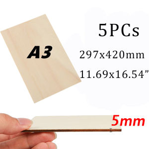 5/10Pcs 2-5mm Balsa Wood Sheets Wooden Plate For House Ship Craft Model DIY 15CM 20CM 30CM A3 A4