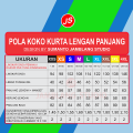 Pola Jiplak Koko Kurta Lengan Panjang [ Pola Baju Jamblang Studio ]. 