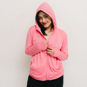 Graffity -Promo Jaket Mesh Hoodie UV Protection Olahraga JPS Women Women Airism Jaket Lari Mesh Hoodie Terbaru