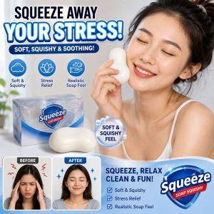 Squeeze Stress Relief Soap Simulation Toy Soft Squishy Rubber Fidget Toy for Adults Children Home Desk Decompression Novelty Gift Portable Stress Toy