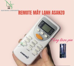 Remote điều khiển máy lạnh điều hoà ASANZO nút cam . Đồ bấm máy lạnh ASANZO . Tặng kèm pin sử dụng