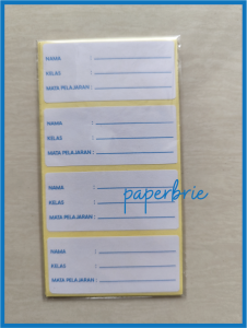 Stiker Nama Buku Mapel Sekolah – Label Sticker Mata Pelajaran Anak