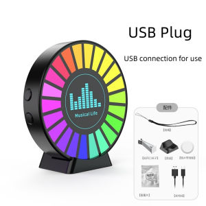 RGB Car Voice Control Synchronous Rhythm LED Ligh Music Ambient with Aromatherapy Creative LED Light