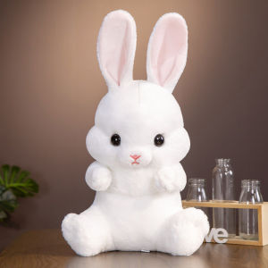 JOJO CASTLE 45/55cm Lovely Sitting Rabbit Plush Toys Kawaii Long Ear Bunny Plush Pillow Stuffed Soft Dolls Children Birthday Brinquedos Gift