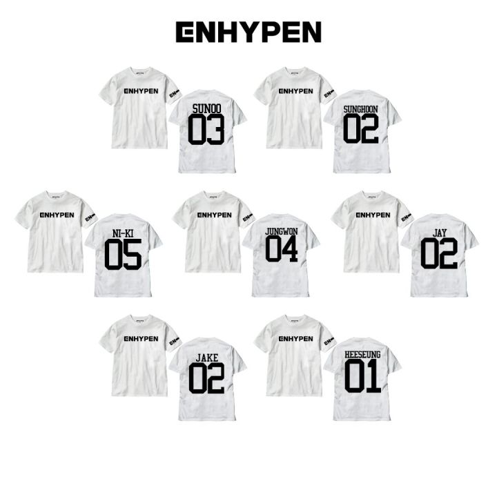 ENHYPEN ユニフォーム ENHYPEN Shirt ENHYPEN Jersey Number T-shirt | Amazedph Poly-Cotton