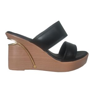 Dép Nữ Quai Ngang Đế Xuồng HA NAM Da Bò Thật Cao Cấp 9cm DNU2122