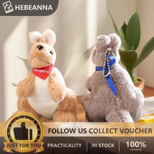 hebeanna Cute Cartoon Kangaroo Plush Keychain Stuffed Animal Doll Keyring Lovely Bag Pendant Backpack Hanging Decoration Gifts
