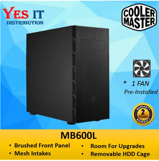 COOLER MASTER MASTERBOX MB600L2 V2 STEEL ATX CHASSIS - WITH ODD ( MB600L2-KN5N-S00 / MB600L2-KGNN-S00 )