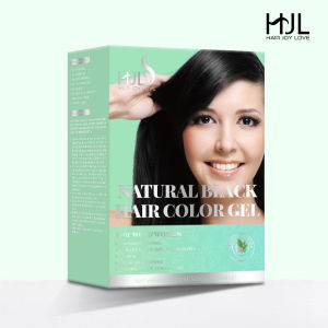 HJL Natural Black Hair Color Gel for Men & Women Herbal No MPD 100% Grey Coverage Fruity Smell <Scarlet Lashes>