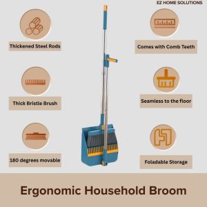 [READY STOCK] Home Use Broom | Soft Bristles | Lightweight | Floor & Corner Sweeping