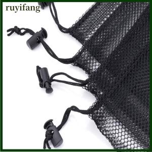 ruyifang Mesh Stuff Sack Durable Nylon Drawstring Laundry Bag Rinsing Beach Toys Travel