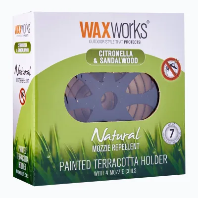 WAXWORKS Painted Terracotta Holder Candles