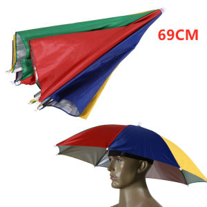 [Quà Tặng Miễn Phí] Ô Trùm Đầu Gấp Được 55Cm Câu Cá Đi Bộ Đường Dài Hat Cap Cắm Trại Mũ Nón