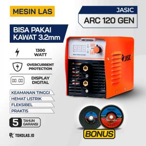 Mesin Travo Trafo Las MMA Stick Inverter Welding Jasic ARC 120 GEN Ampre 900 Watt Genset Generator
