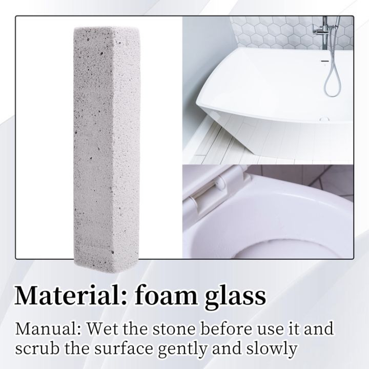 Pumice Stone Toilet Brush, Hard Water Remover, Bathroom Cleaner For Porcelain & Ceramic Surfaces, Suitable For Sink, Pool, Kitchen, And Toilet Bowl