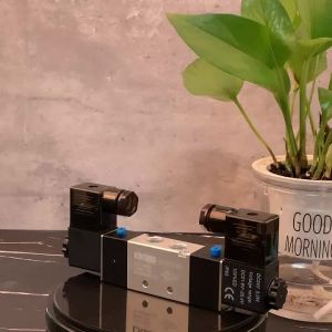 CGdailyToolsMix Solenoid Valve Air Pneumatic 4V220-08 5 way 2 Position Exhaust Coil Aluminum electric Double Coils