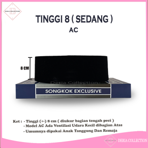 Peci Kopiyah Hitam AWANG AC & Full AC Tinggi 7 8 9 10 11 Cm Songkok Sholat Bludru Ukuran Anak Laki Pria Dewasa Santri Pesantren Kopiah Solat Premium Pendek Beludru Polos Kopyah Shalat Jumbo Kopeah Polos Nasional Murah Songko Item Kopia Sufi Sonkok Madura